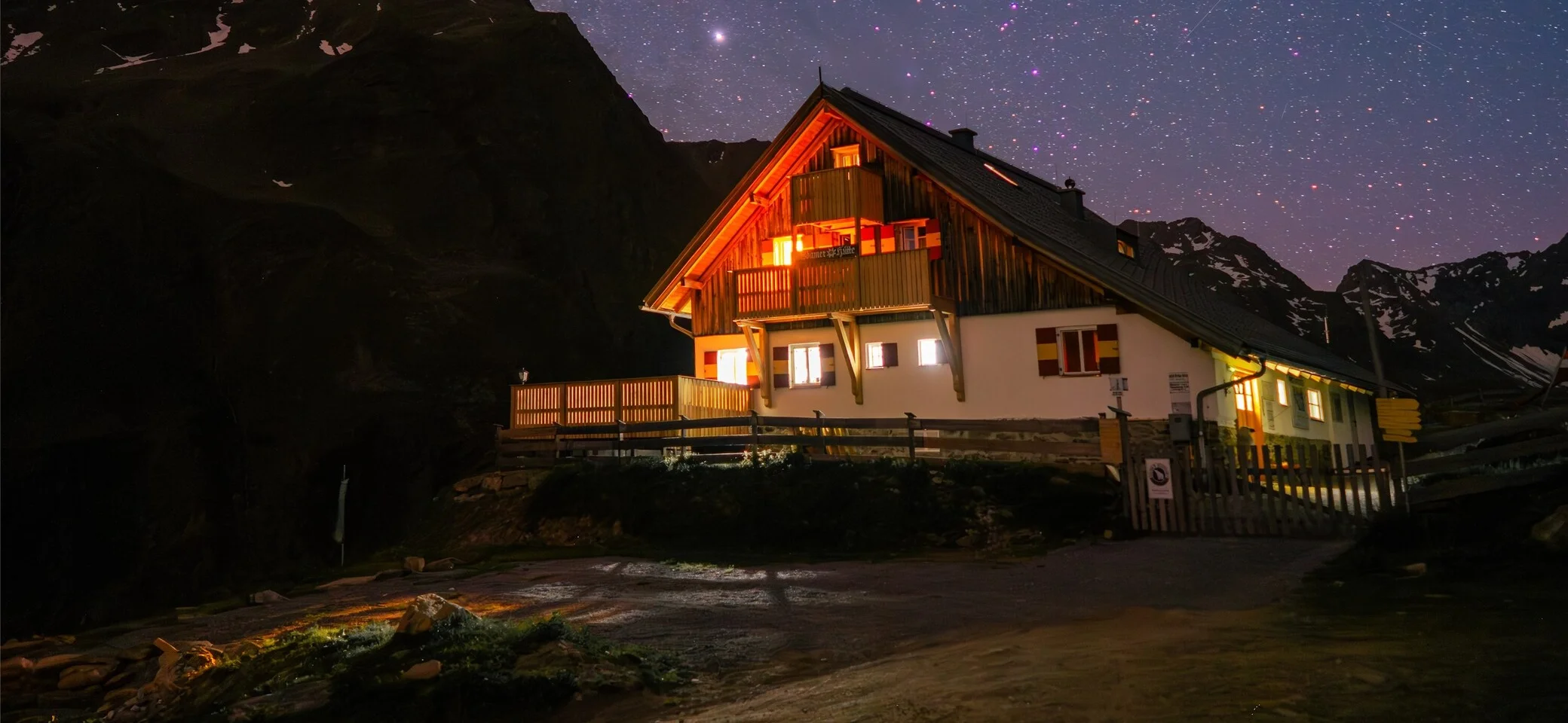Potsdammer Hütte Nachts | © DAV Sektion Dinkelsbühl